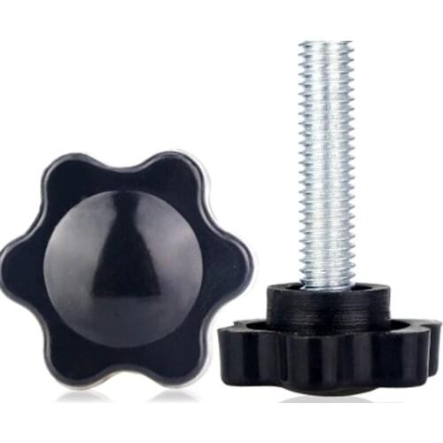 M5 M6 Bakelite Plum Blossom Screw Plastic Thumb Screws Star Type Six-Pointed star Bolts Length 8-40mm