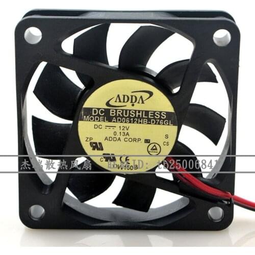 Original 6015 6CM ball DC cooling fan AD0612HB-D76GL 12V 0.13A