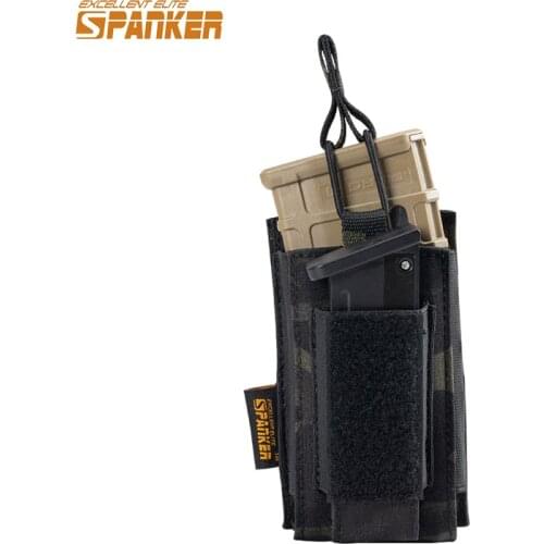 EXCELLENT ELITE SPANKER Open-Top Single Mag Pouch for M4 M14 M16 AK AR Elastic Kangaroo Rifle Magazines and Pistol Mag Pouch