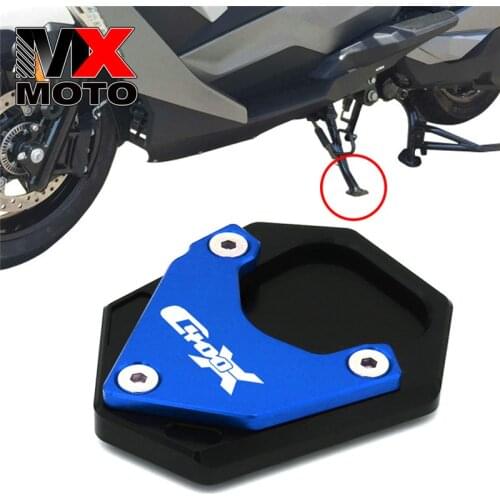 Suitable for BMW scooter C400X CNC aluminum alloy parking floor mat, side bracket, side brace enlargement and widening 2019 2021
