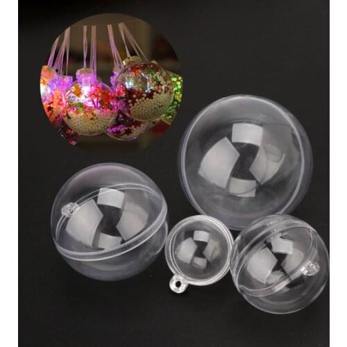 Clear Plastic Acrylic Bath Bomb Mold Shells Molding Ball Ornaments DIY Crafts