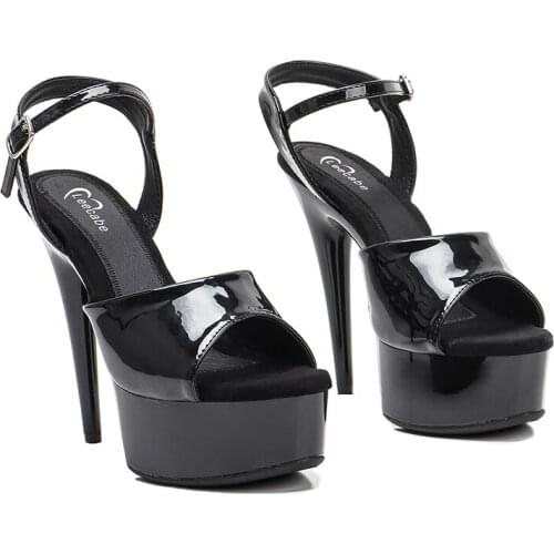 Leecabe 15CM/6Inch Womens Platform Sandals party High Heels Shoes Pole Dancing Shoes