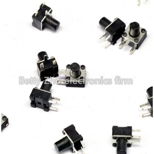 200PCS/LOT 4.5 * 4.5 * 6MM touch switch 3 pin / lateral side of the tripod legs