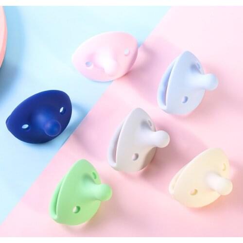 NEW Silicone Baby Pacifier Nipple Food Grade Baby Silicone Teether Grade Nipple Chewable Nursing Teething Toys Simulation Pacifi