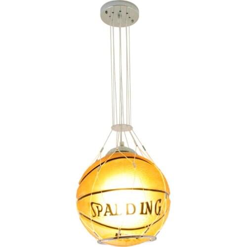 Suspension football lamp hanging light Basketball pendant lights children room gift Glass ball kids Cafe bar light E27 lamparas