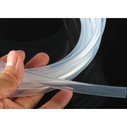 Food grade silicone rubber tubing 12/13/14/16/19/20/25/32/38mm ID clear thread pipe 16mm-44mm OD transparent smooth 1 meter long