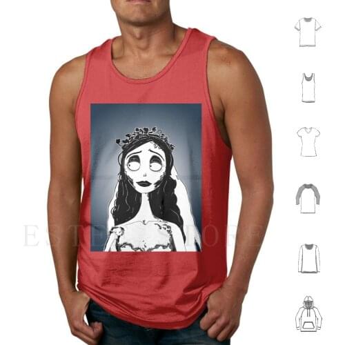 Corpse Bride Emily Tank Tops Vest Sleeveless Corpse Bride Emily Tim Burton Designs Graphic