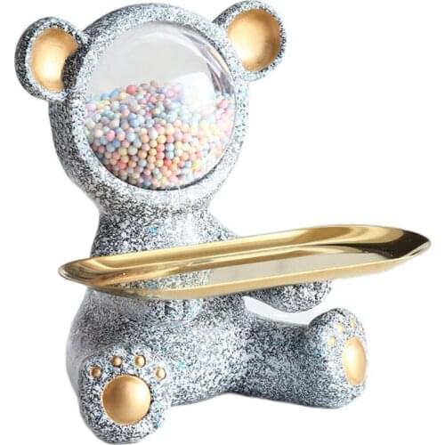 Creative French Bulldog Candy Box Decoration Dog Creative Entrance Concealer Disk Door Shoe Cabinet Key Storage Box Best Gift