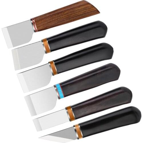 SHWAKK 6 Types High Speed Steel Leather Cutting Knife DIY Craft Knife Sharping Skiving Tool For Leather Cutting
