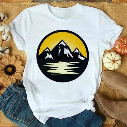 2020 Summer Geometric Figure Print T Shirt Women White Tshirt Harajuku Fashion T-shirt Leisure Female Tops Oversized Clothes