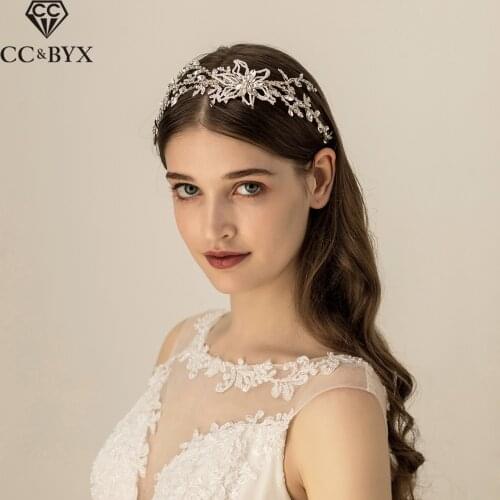 CC Hairbands Headbands Crown Luxury Jewelry Wedding Hair Accessories For Women Bride Bridesmaids Branch Shape 100% Handmade O530