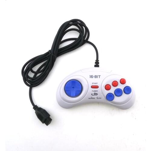 1pcs 2pcs 10pcs Game controller for SEGA Genesis for 16 bit handle Gamepad for MD Game Accessories Bring turbo and slow function