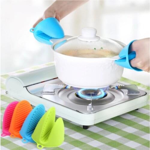 2020 Silicone Anti-Scalding Oven Gloves Mitts Potholder Kitchen BBQ Gloves Tray Pot Dish Bowl Holder Oven Handschoen Hand Clip