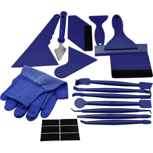 21PCS Carbon Fiber Car Tools Vinyl Wrap Film Sticker Wrapping Tool Auto Window Tint Foil Squeegee Razor Scraper Car film tool