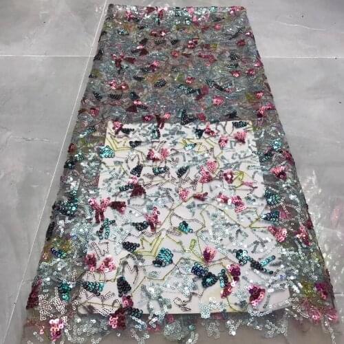 Africas latest tulle lace fabric 2021 high quality embroidery lace French lace wedding dress material J40281