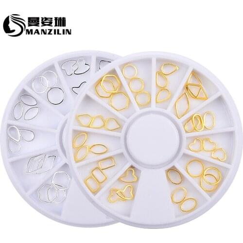 Lynn nail accessories wholesale hollow metal rivet nail accessories stickers disk boxed act the role ofing is tasted