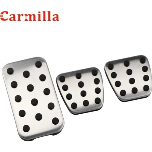 Carmilla Stainless Steel Car Pedal Cover AT MT Car Pedals Fit for Honda CRV CR-V 2017 2018 for Civic 2016 2017 2018 Accessories