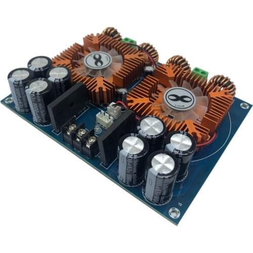 Free Ship 1pcs XH-M254 Dual-Core Digital Amplifier Board Audio Amplifier Board 420W * 2 High-Power Tda8954th with Fan
