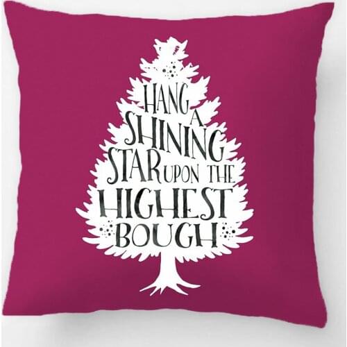 Shining Star Christmas Quote Red Throw Pillow Case Decorative Cushion Cover Pillowcase Customize Gift By LVSURE For Sofa Seat