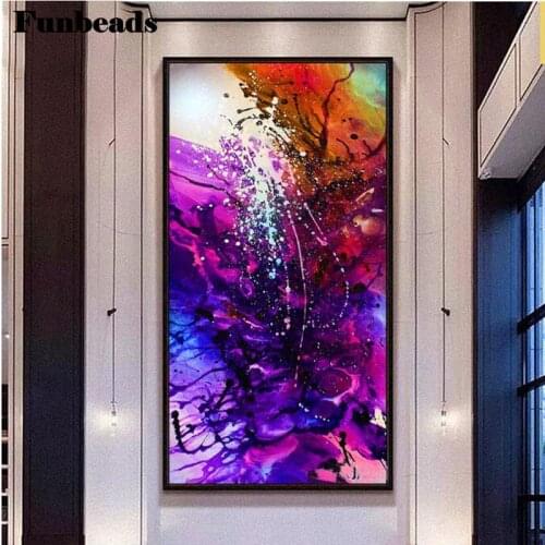 Large abstract color art 2020 round Diamond Painting Full square round Rhinestone of Picture Diamond Valentines Day gift FF678