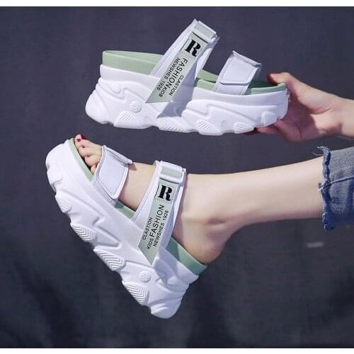 Women Platform Sandals Shoes Summer Thick Bottom Ladies Slippers High Heels Sandal Woman Outdoor Sport Beach Sandalias Mujer 9cm