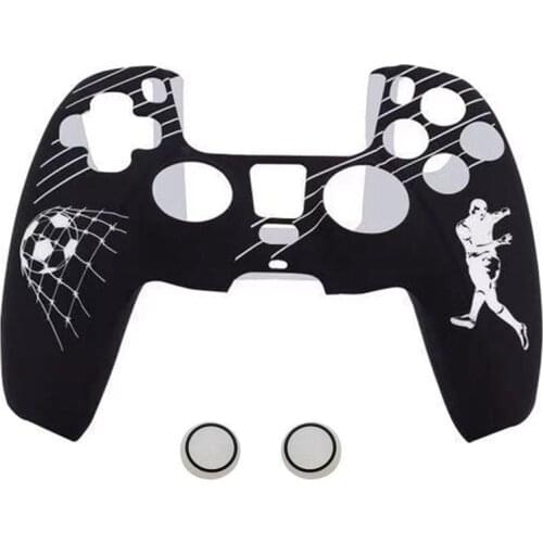 For PS5 Colorful Silicone Gamepad Protective Case for Sony Playstation Dualshock Protective Case with Rocker Cap