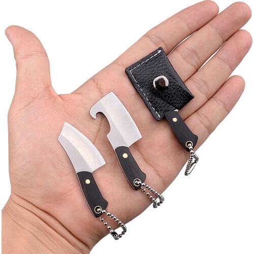 Damascus Keychain Small Kitchen Knife Cool Mini Knife Pendant Accessories Holiday Gift Wrapping Paper Cutter ocket knife