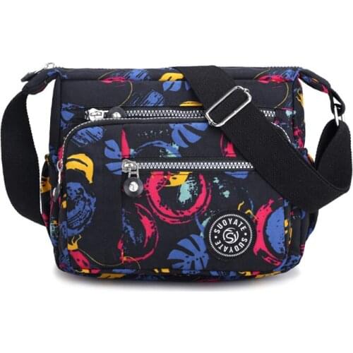 Ladies Trend Handbag Fashion Print Canvas Long Strap Shoulder Bag Female Casual Cloth Crossbody Bag Women Purse Cell Phone Bag