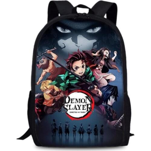 Demon Slayer:Kimetsu no Yaiba Cosplay Backpack Kamado Tanjirou Nezuko Schoolbags Fashion Kanroji Mitsuri Unisex Bag