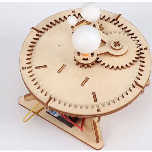 DIY Three-ball Running Instrument Creative Puzzle Science Experiment Solar System Assembling Model Physics Educational Toy