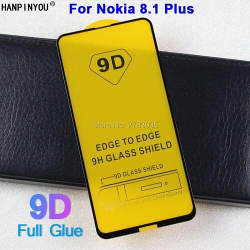 For Nokia 8.1 Plus 5D 6D 9D Full Glue Cover Toughened Tempered Glass Film Screen Protector Guard