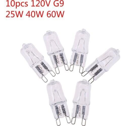 10PCS/lot G9 High Temperature Bulb Steamer Light G9 Oven Lighting Bulb 120V 25W 40W 60W Oven Light Bulb