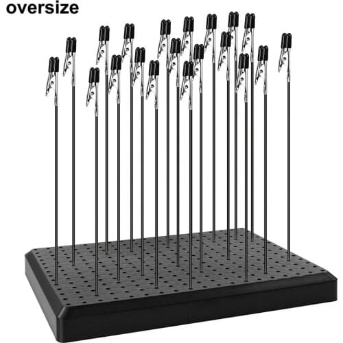 14 X 19 Holes Oversize Model Painting Tool Set 1pc Painting Base 20pcs Alligator Clips with Covers Airbrushing Tools GJJC19B