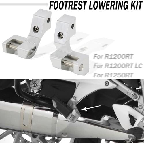 New For BMW R1200RT 2005-2013 R1200RT LC 2014- R1250RT All years Foot Peg Rest Motorcycle Passenger Footpeg Lowering Kit