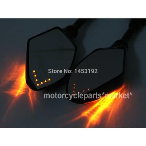 NEW Universal 8MM 10MM Motorcycle LED Turn Signal Light Rearview Mirror Street Bike