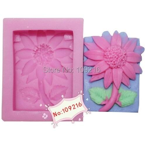 Wholesale!!!1pcs Sunflower (R1437) Silicone Handmade Soap Mold Crafts DIY Mold