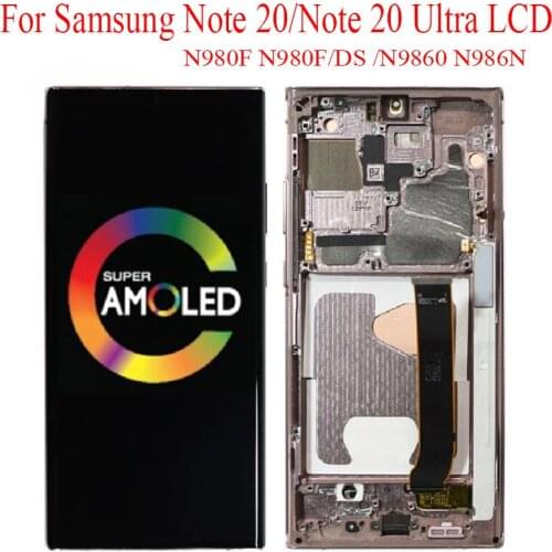 ORIGINAL AMOLED For Samsung Galaxy Note 20 N980F LCD Display Touch Screen With Frame For Samsung Note 20 Ultra N9860 N986N LCD