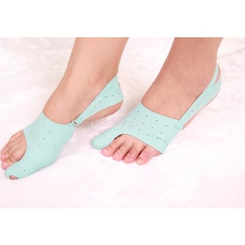 Pair PU Elastic Fabric Big Toe Hallux Valgus Separator Straightener