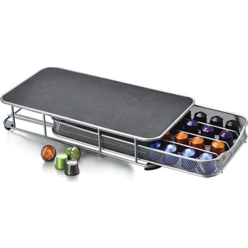 40 Pod Coffee Pod Holder Storage Drawer Rack Coffee Capsule Holder Storage Stand Tower Mount Rack Nespresso Cafe Display Rack