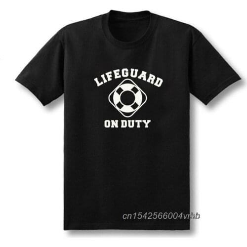 Graphic Casual Lifeguard On Duty T Shirt Men Short Sleeve Cotton Lifeguard T Shirts Rescue Swimmer Men Camisetas T-Shirts