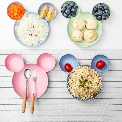 Divided Childrens Plate Cute Creative Household Dinnerware Baby Plate Breakfast Dinner Plate AT103