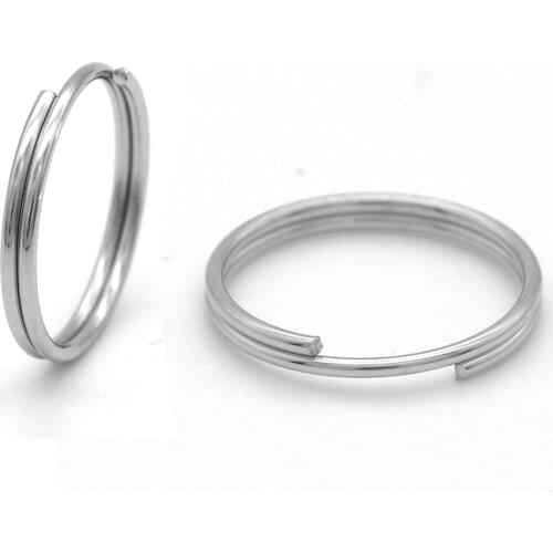100pcs/lot 100% Stainless Steel Split Ring Wholesale 7mm 8mm 10mm 15mm Double Rings For Finding Supplies DIY Jewelry Making