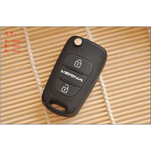 Replacement Car Key Case Flip Folding Remote Key Shell Blank Cover For Hyundai Verna 3 Buttons