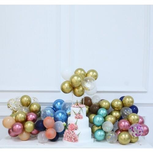 1 Set 5inch Metal Balloon Cake Topper Cloud Shape Confetti Balloons For Birthday Baby Shower Wedding Decoration