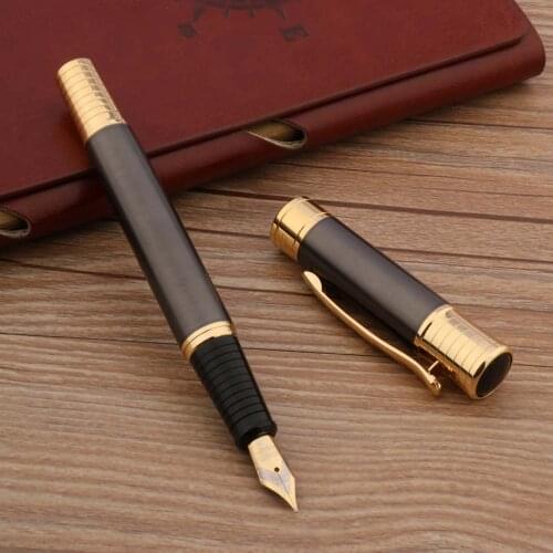 High Quality 720 Fountain Pen Golden metal gray Stationery Office School Supplies