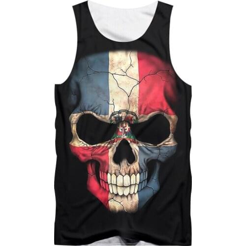 New trend summer mens vest star space skull 3D printing sleeveless vest unisex Harajuku casual street sports vest