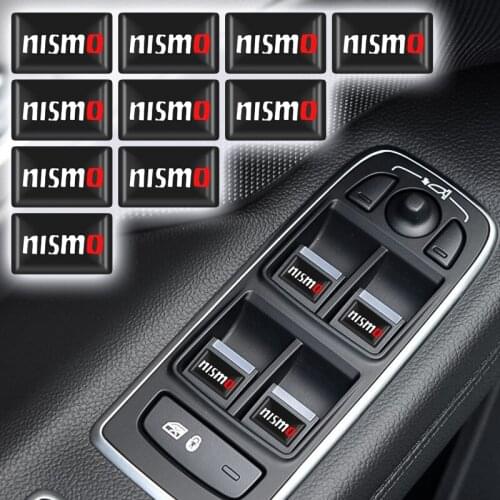 10pcs Epoxy 3D Car Sticker Flags Emblem Decal Decorating For Nissan Nismo Tiida Teana GTR GTR 350Z 370Z 240SX ECT Accessories