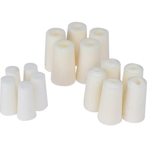5PCS/Lot White Silicone Cap Laboratory Test Tube Plug Wine Plug Shut-closing Valve Hole