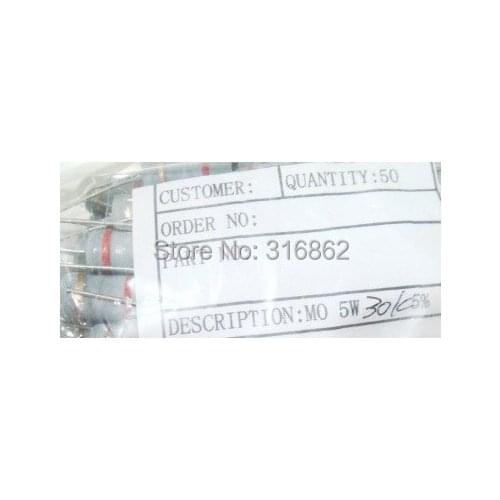 5W 3.3K 5W3.3K Carbon Film Resisto-r 5% 50pcs/LOT Free shipping