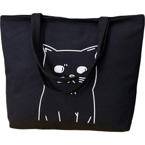 6PCS / LOT Women Shopping Storage Bag Printing Cute Reusable Casual Folding Shopping Bag Girls Cartoon Handbag